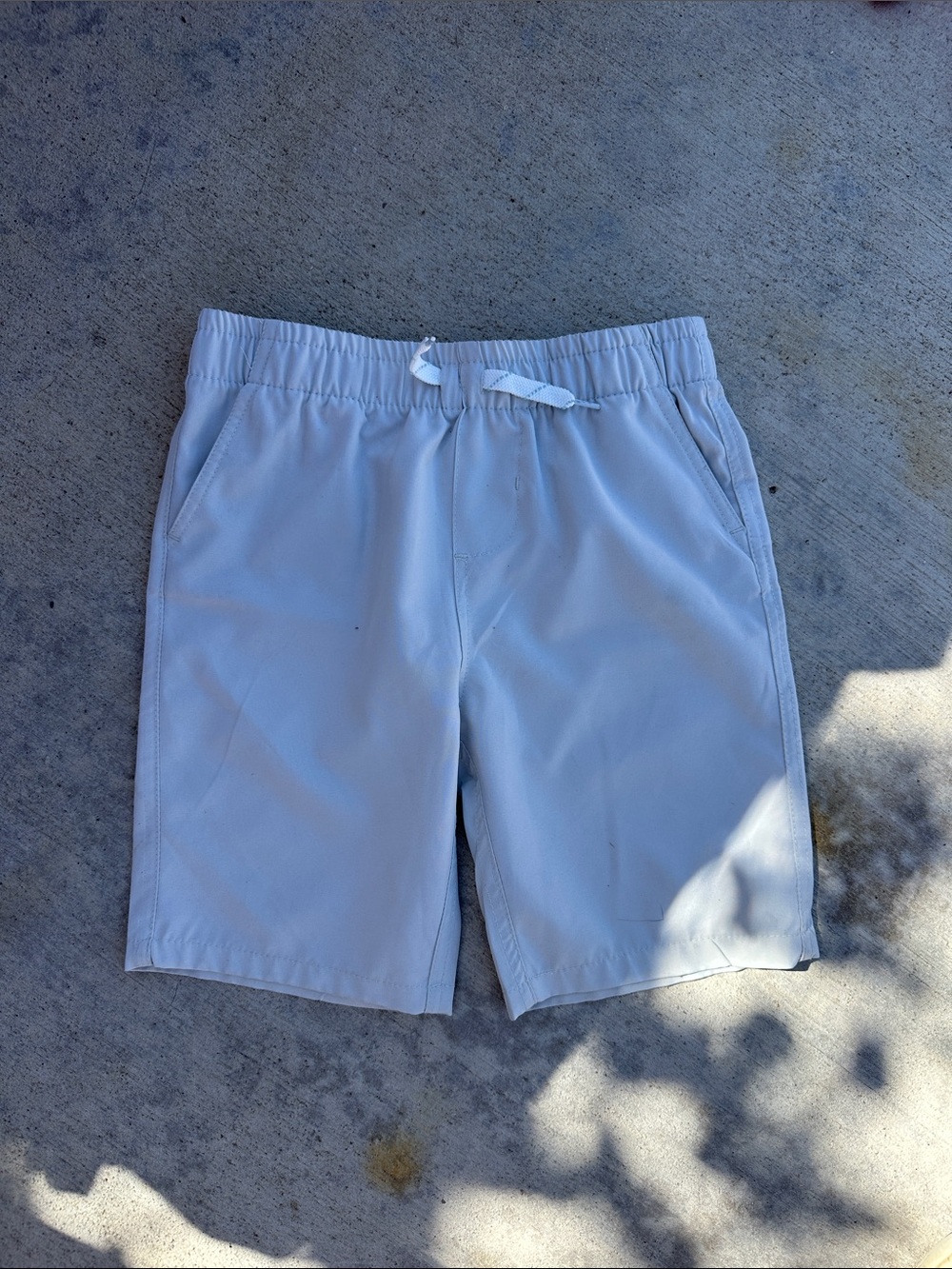 Eddie Bauer Boys Light Gray Drawstring Casual Shorts
